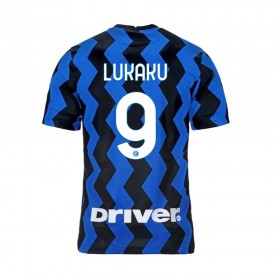 Camisolas de futebol Inter de Milão Romelu Lukaku 9 Equipamento Principal 2020/21 Manga Curta